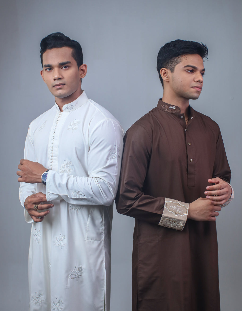 Chocolate Embroidered Panjabi